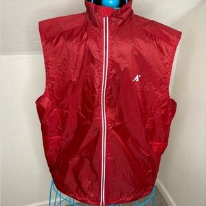 Eastern Mountain Sports Red Nylon Full-zip Sleeveless Vest